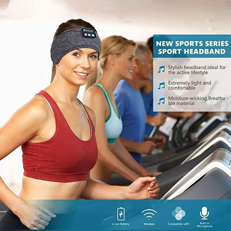 Fone Bluetooth Earphones Sports Sleeping Headband, Wireless Music Eye Mask & Elastic Headphones for Sleep, Yoga & Travel