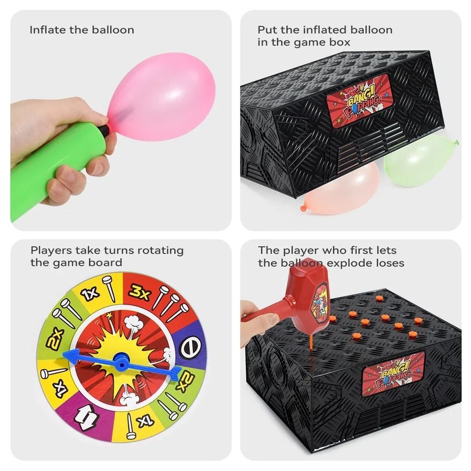 Multiplayer Balloon Explosion Game Fun Family Tabletop Party Toy
