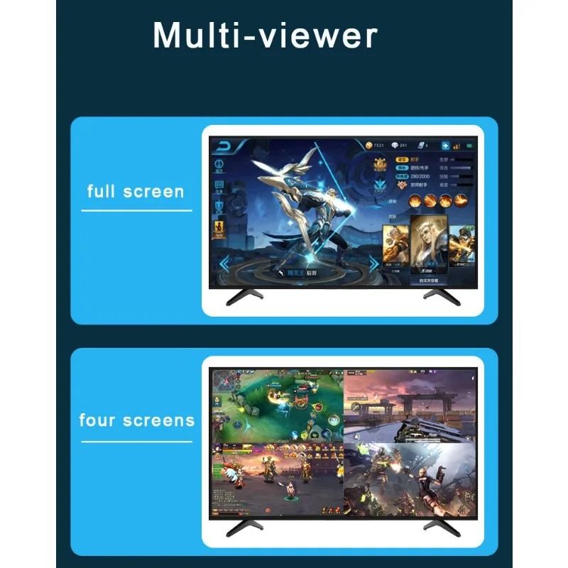 4K HDMI Multiviewer 4x1 Quad Screen Seamless Switcher with Remote