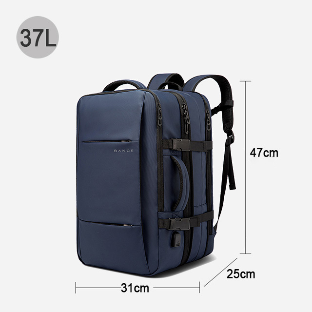 Expandable Waterproof Laptop Backpack with USB Charging Travel Business School Bag