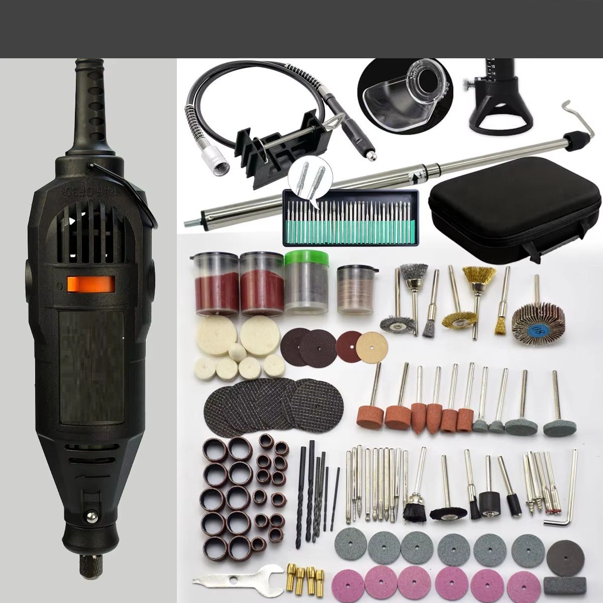 Rotary Tool Kit, Flex Shaft, Multifunctional Chuck, Accessories, Power Multipurpose Set for DIY Creations