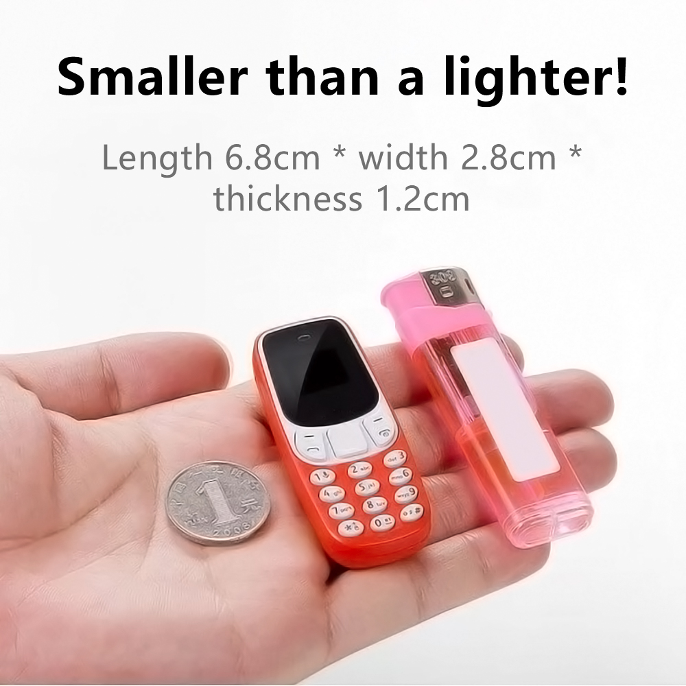 Small Mobile Phone with Bluetooth Dialer, Magic Voice, Low Radiation, Call Recording, 2/3 SIM GSM Unlocked