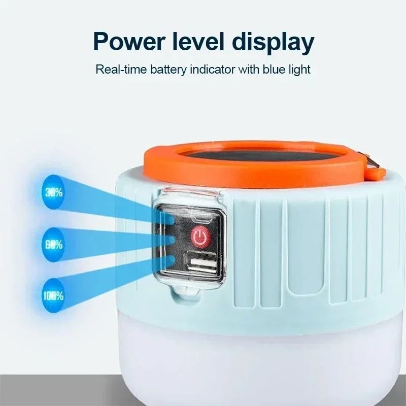 Solar Camping Light Remote Control Power Bank LED Tent Lamp