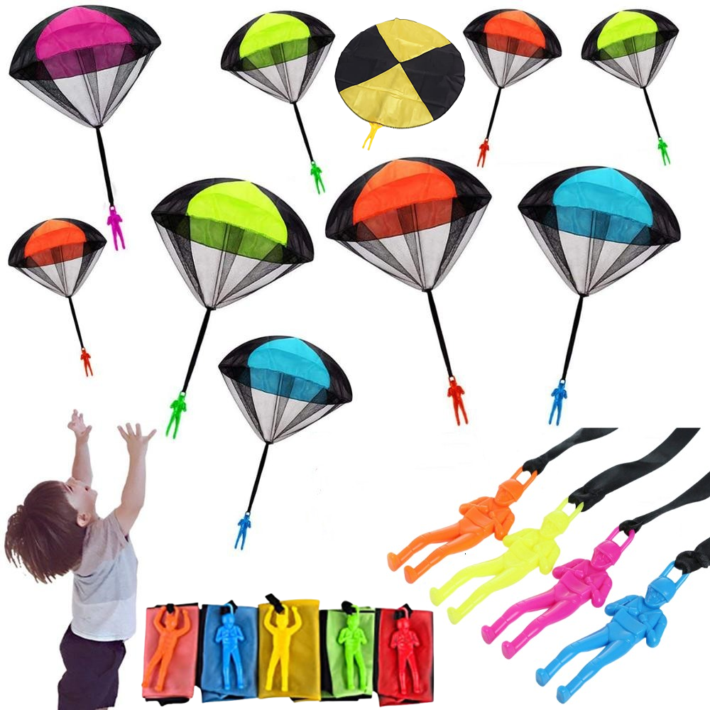 Tangle Free Parachute Toy for Kids Outdoor Flying Throwing Toy