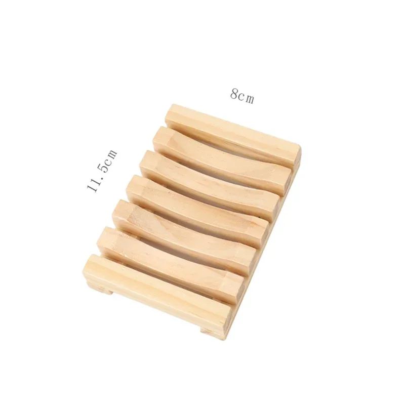 Natural Bamboo Soap Dish with Drainage - Self Draining Soap Tray Wooden Holder