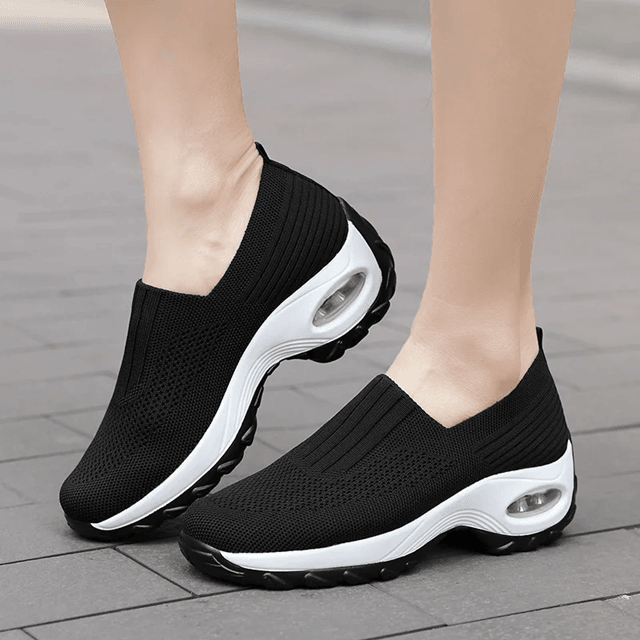 WalkEase Orthopedic Platform Mesh Slip-On Shoes for Women