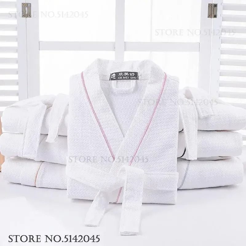100% Cotton Couple Waffle Robe – Professional Kimono Bathrobe & Casual Summer Loungewear