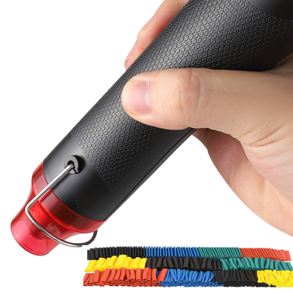 Mini Electric Heat Gun for DIY Crafting & Soldering with Supporting Stand and Shrink Tool