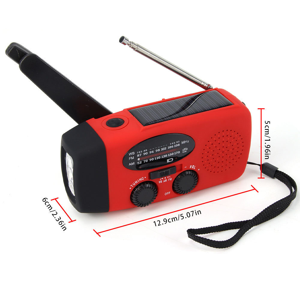 Emergency Solar Hand Crank Radio with NOAA Weather Alert & Power Bank