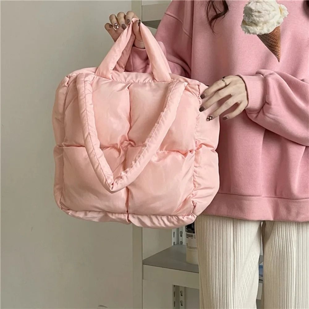 Large Capacity Puffy Quilted Shoulder Tote