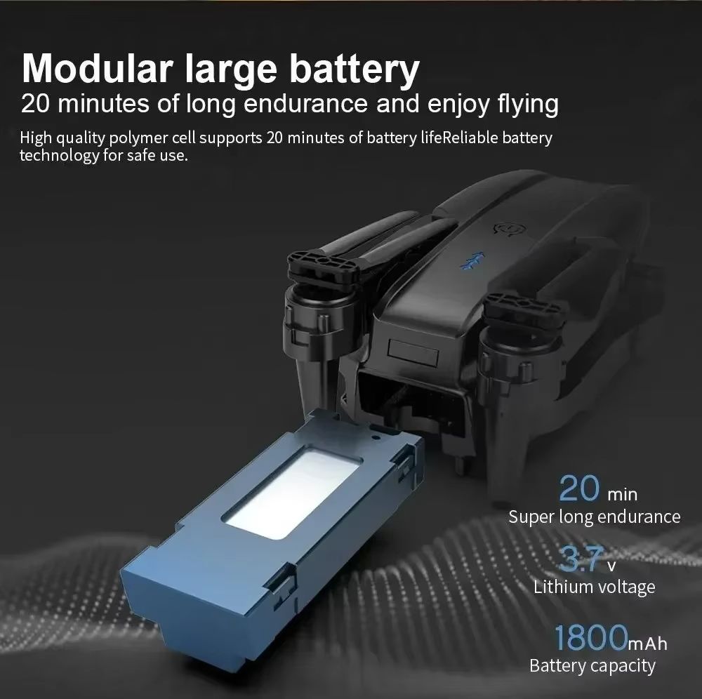 E99 Pro Drone with 6K Camera Foldable Quadcopter Remote Control UAV
