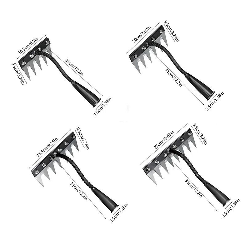 Heavy-Duty Carbon Steel Garden Hand Rake