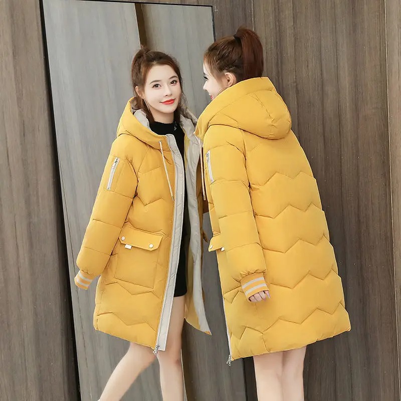 Winter Women Jacket Coats Long Parkas Female Down Cotton Hooded Overcoat - ladies overcoat - female overcoats