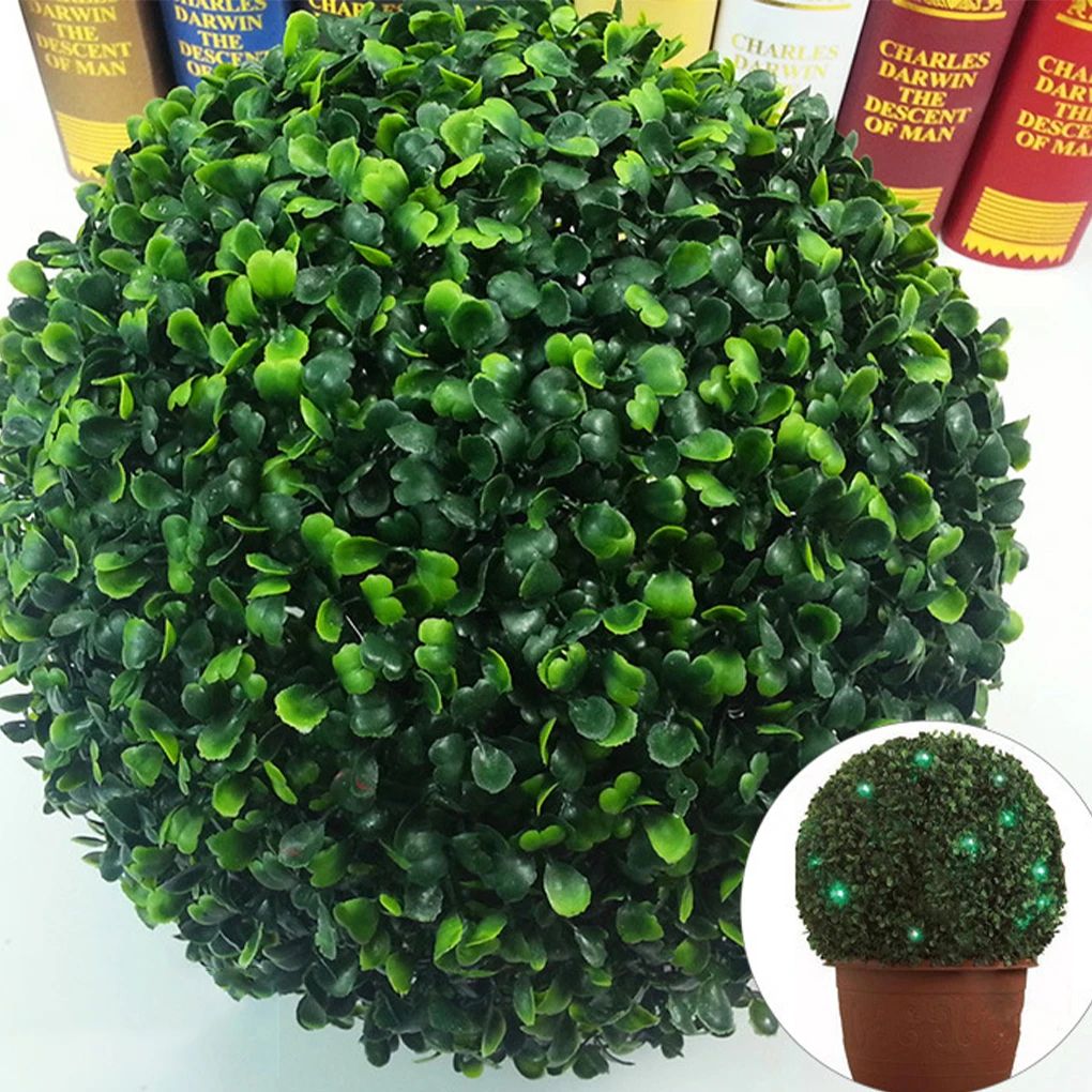 Artificial Plant Ball Topiary – Eco-Friendly Faux Greenery Decorative Grass Sphere for Indoor Outdoor Decor