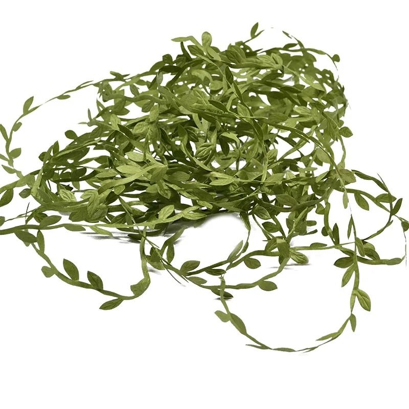 Handmade Silk Leaf-Shaped Artificial Green Vines