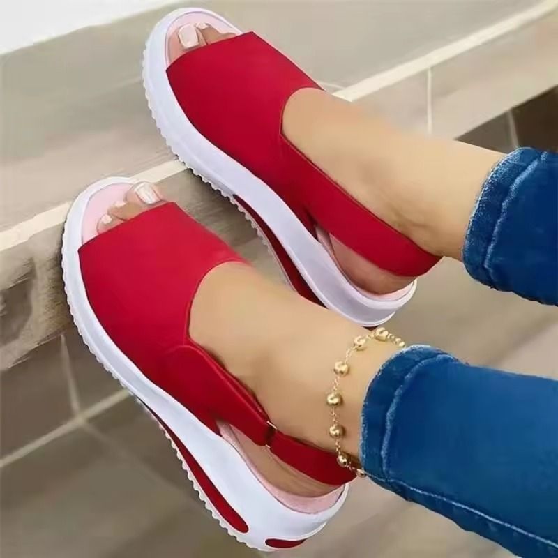 Womens Summer Peep Toe Lightweight Sandals with Breathable Non-Slip Sole