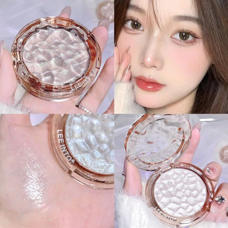 Glitter Highlight Contour Palette, High Gloss Powder, Natural Gloss Contour Concealer, Long-Lasting Light
