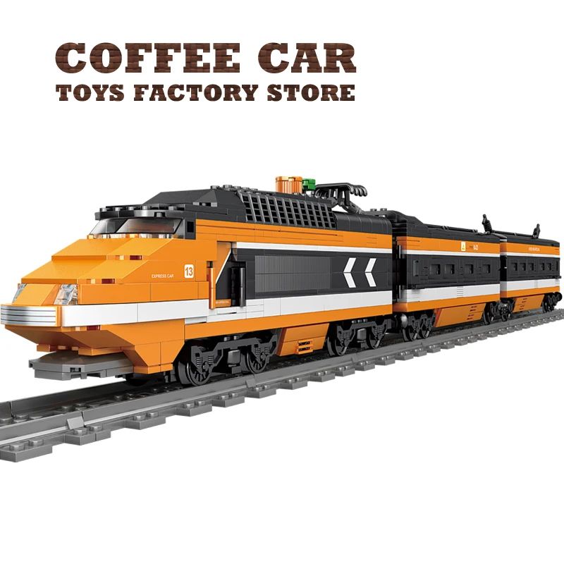 Technical City Power MOC Train Bricks Set with Railway Track and Locomotive