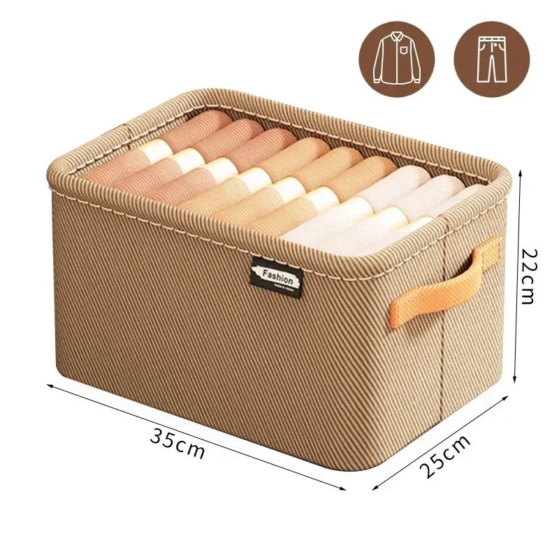 Thick Fabric Clothes Drawer Organizer Box for Wardrobe and Jeans Storage