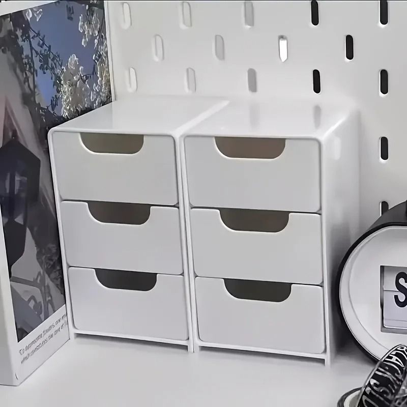 3 Tier Desk Organizer with Drawers for Office Supplies Jewelry and Cosmetics