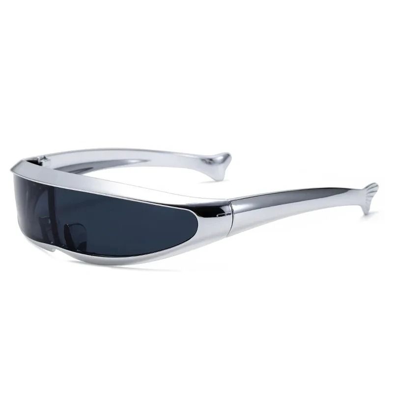 Futuristic Electroplated One Piece Sunglasses