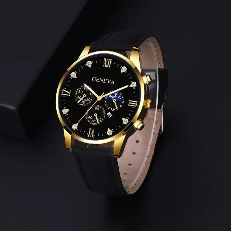 Stylish Mens Watch And Bracelet Set