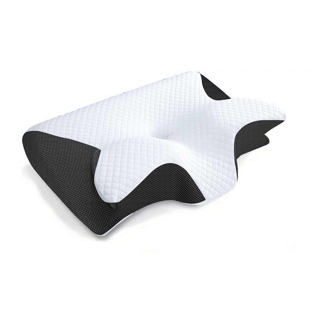 2 in 1 Memory Foam Cervical Pillow Ergonomic Contour Orthopedic Pillow for Neck Pain Relief and Deep Sleep Support