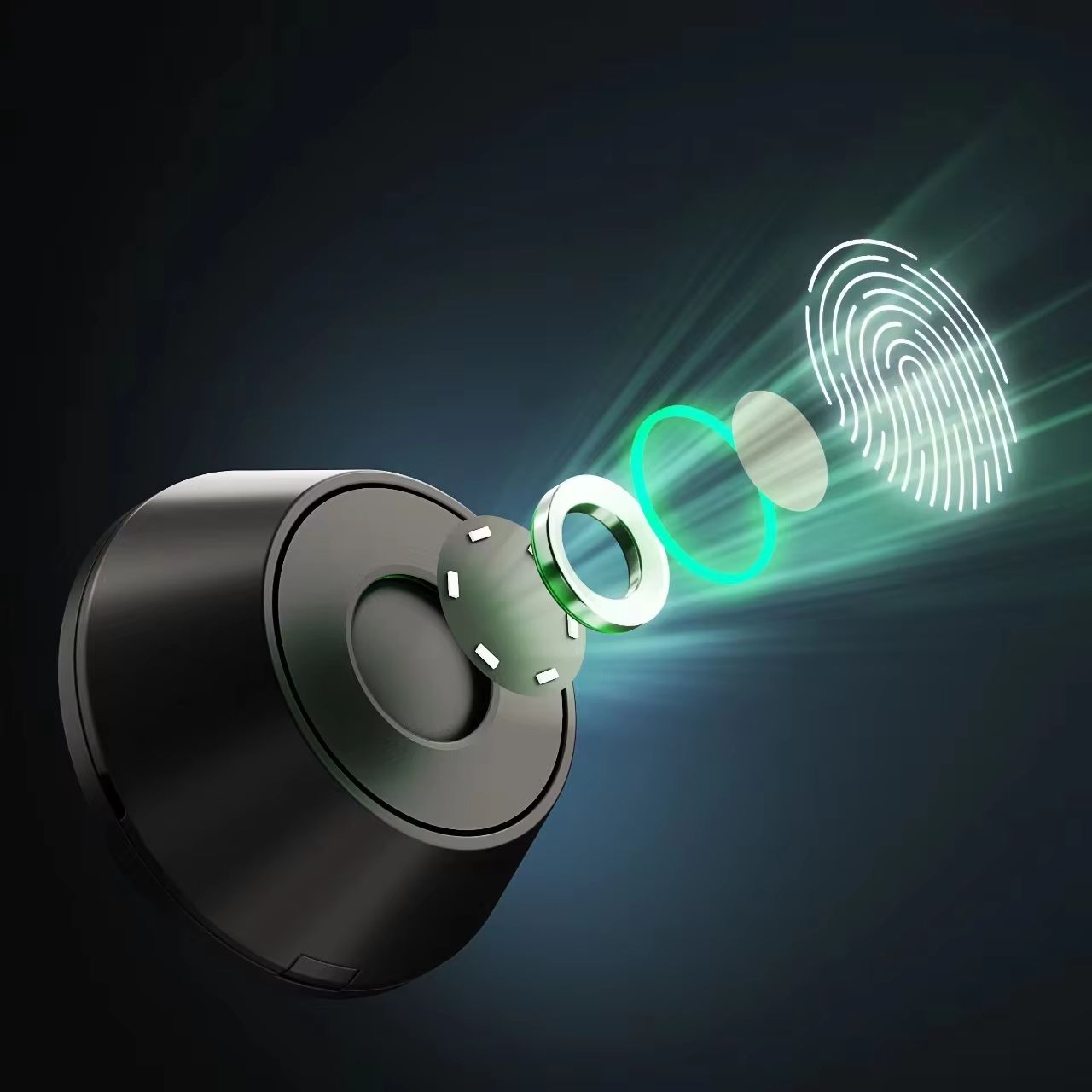 Automatic Smart Deadbolt Lock with Fingerprint, Bluetooth & Key Unlocking, Keyless Entry