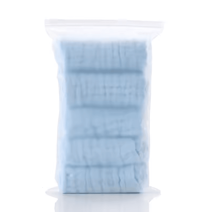 6-Layer Muslin Baby Towel Set – Ultra Soft Cotton Washcloths & Burp Cloths (5pcs)
