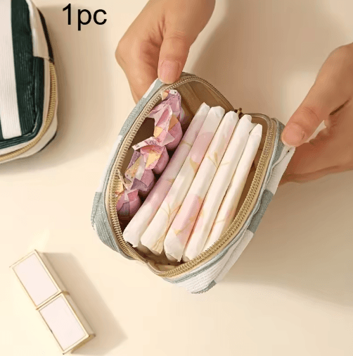 Corduroy Makeup Bag – Large Capacity Cosmetic & Toiletry Organizer for Travel and Daily Use