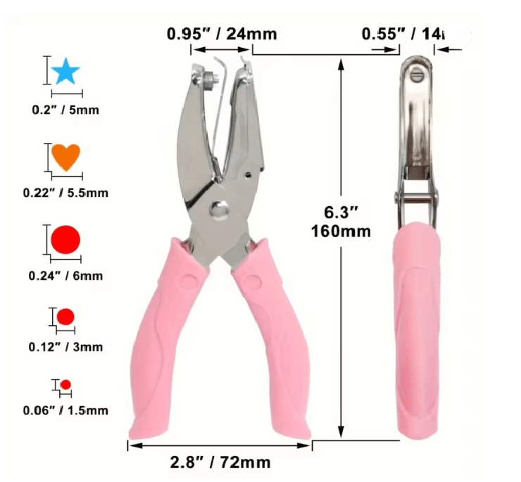 Single Hole Craft Punch for Scrapbooking and DIY Shapes