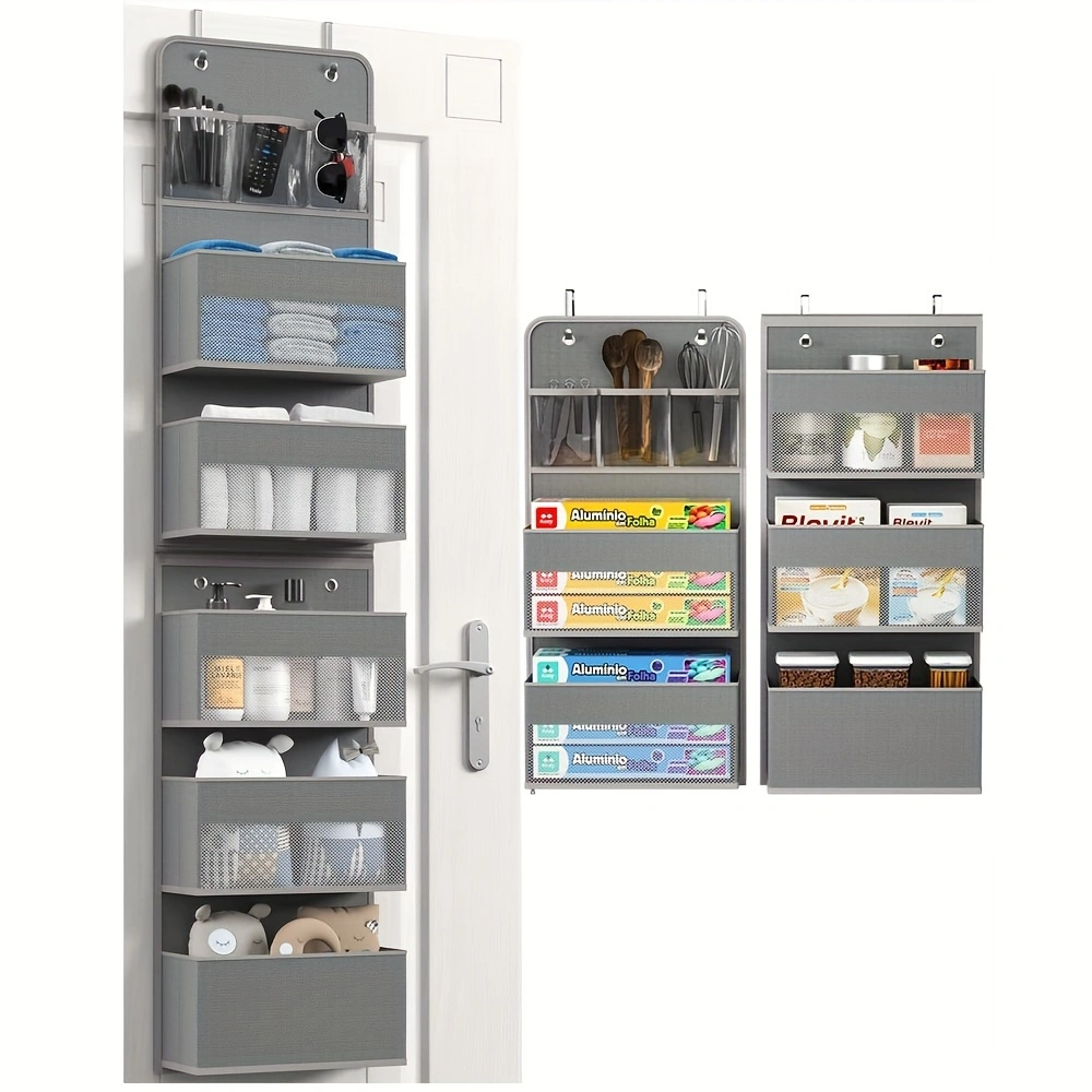 Shelf Hanging Over the Door Organizer Storage with 5Large Capacity Pockets for Bedroom Bathroom