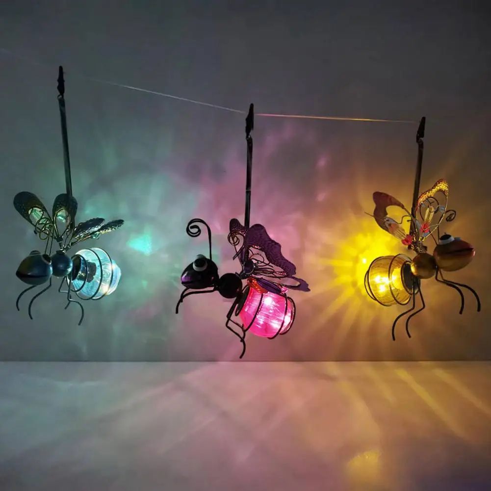 Solar Bee Lantern Garden Hanging Light