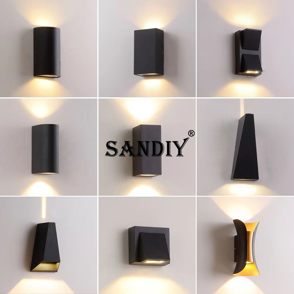 SANDIY Outdoor LED Garden Wall Lamp Up Down Light for Exterior Patio Porch Garage Gate Balcony Step Waterproof IP65