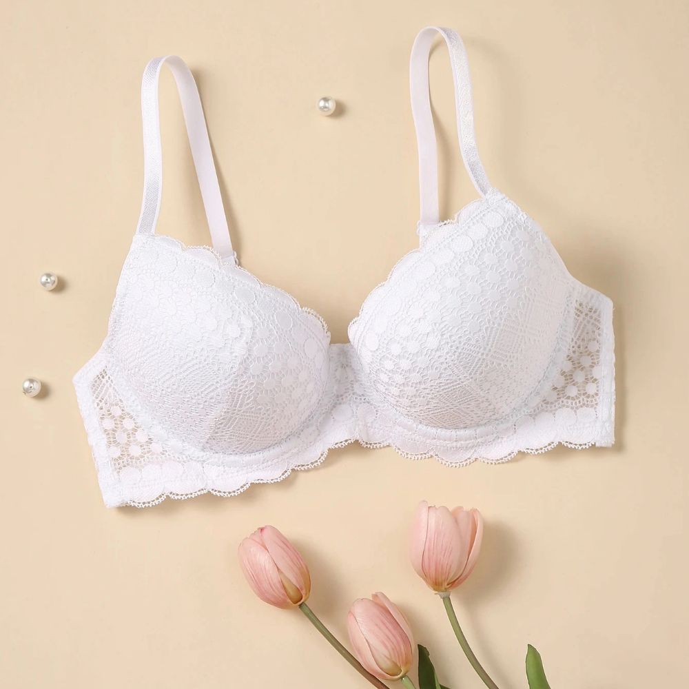 Elegant Lace Push Up Bra Underwire Breathable Lingerie B C D Cup