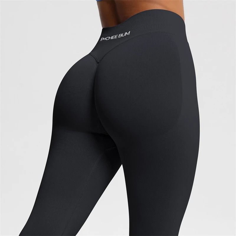 2025 Bum Shaping Leggings Seamless Low Waist Ribbed Gym Pants