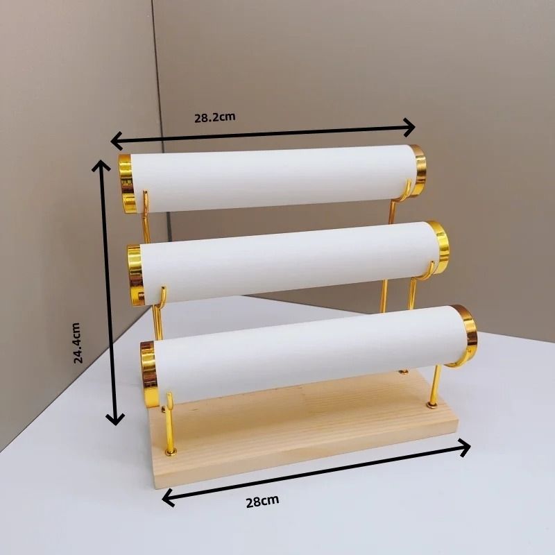 Detachable Bracelet Holder Stand Jewelry Display with Wooden Tray
