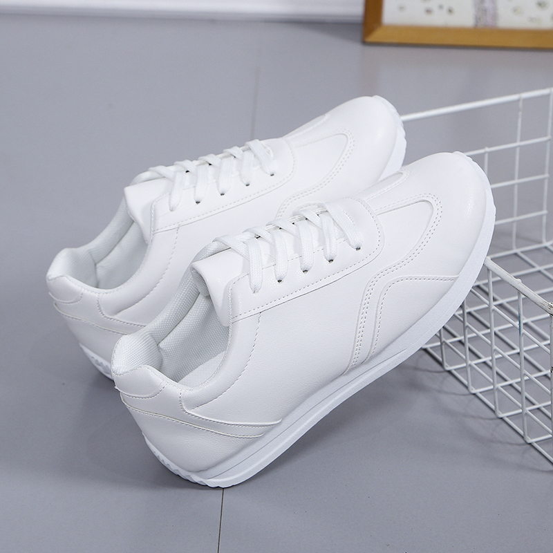 Comfortable White Leather Sneakers Casual Sports Fashion Shoes for School Tennis Vulcanized Spring Sneakers