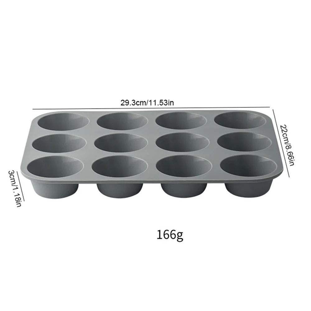 12 Hole Silicone Baking Mold for Cupcakes Muffins and Chocolate