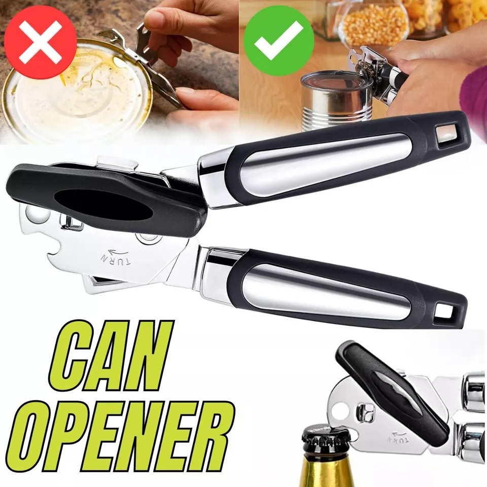 Heavy duty can opener stainless steel smooth edge manual can opener kitchen tool