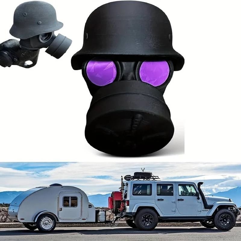 Universal Heavy-Duty Steel Helmet Trailer Hitch Cover