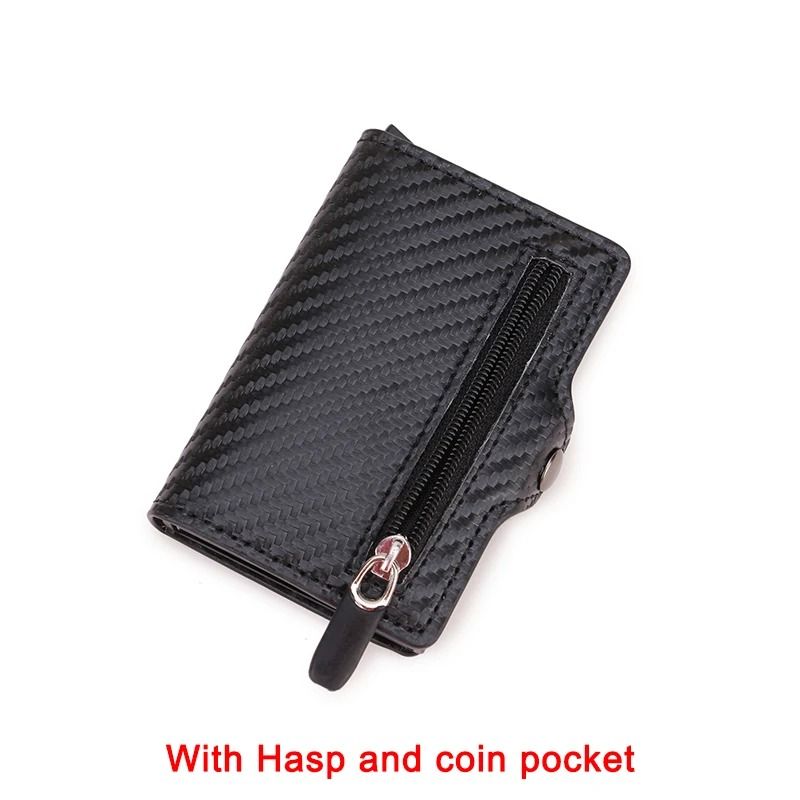 Carbon Fiber RFID Blocking Metal Credit Card Holder Wallet
