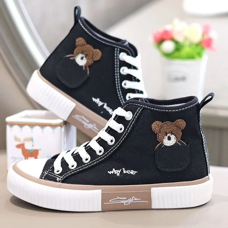 Womens Canvas High Top Sneakers Breathable Casual Shoes