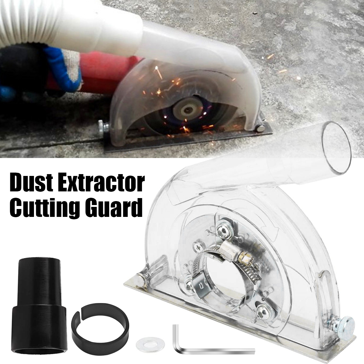 Professional Angle Grinder Guard, Attachments Dust Extractor Cutting Shroud, Durable Grinding Cover