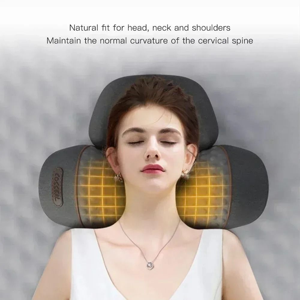 Heated Neck and Shoulder Traction Massager with Electric Vibration