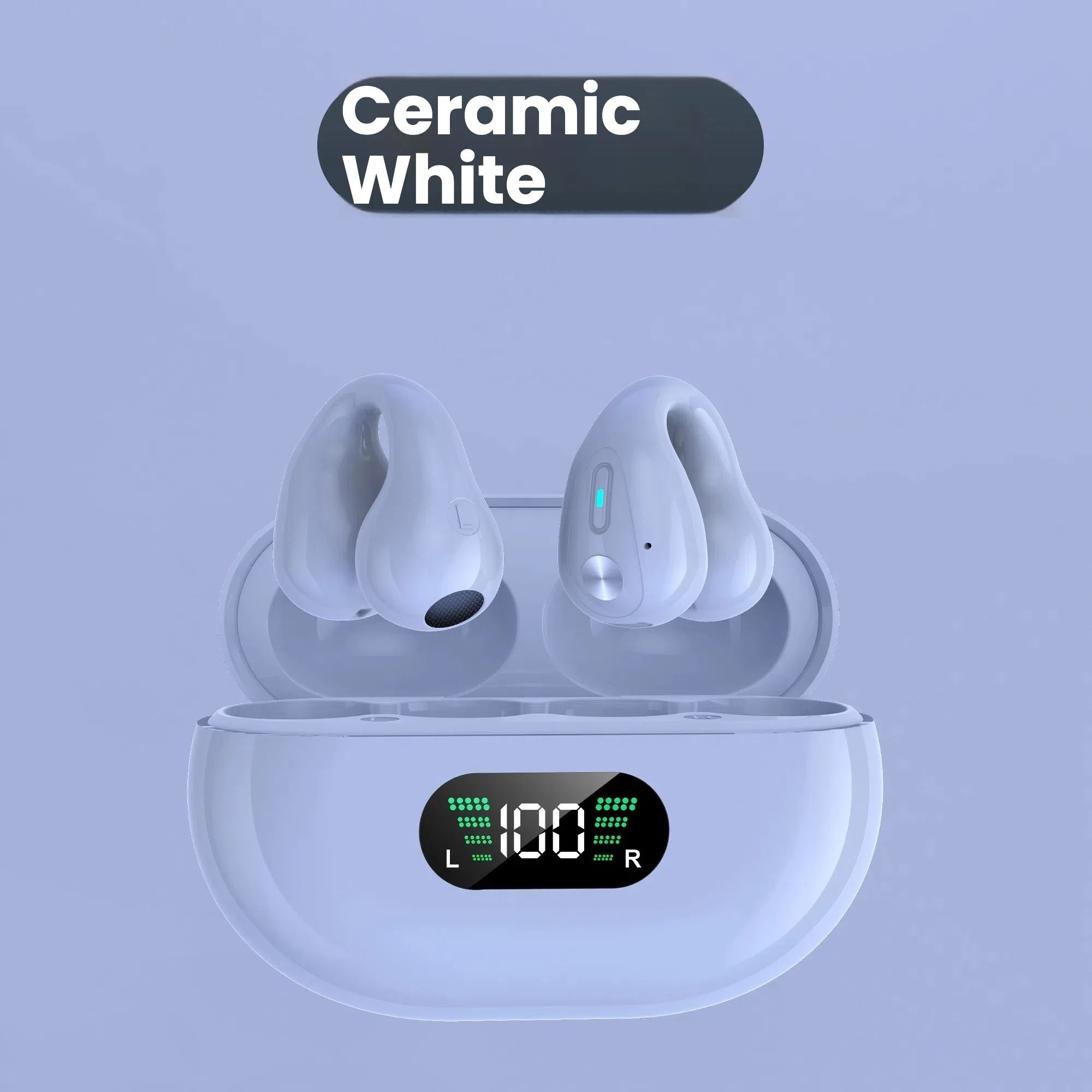 S22 X22 Clip-On Wireless Earbuds with ANC and Digital Display