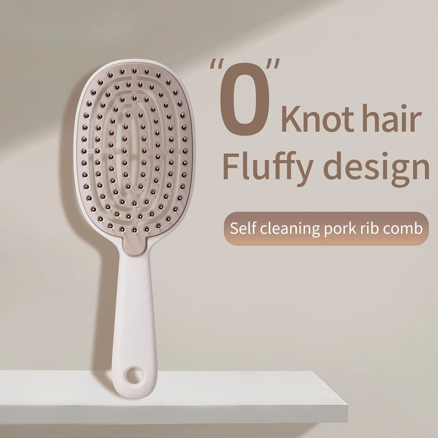 Fashionable Women's Portable Hair Comb Hollow-Out Minimalist Scalp Massage Brush