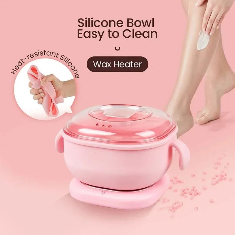 Portable Foldable Wax Heater Machine Silicone Wax Warmer for Hair Removal 400ML Travel Wax Pot