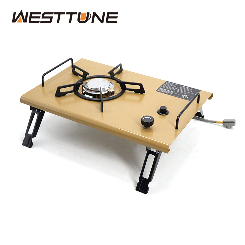 Portable Stainless Steel Gas Stove Burner High Power Camping Heater for Outdoor Cooking