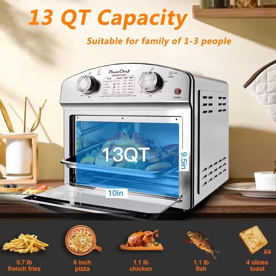 13QT Multifunctional Air Fryer Convection Oven – Large Capacity Digital Toaster Oven